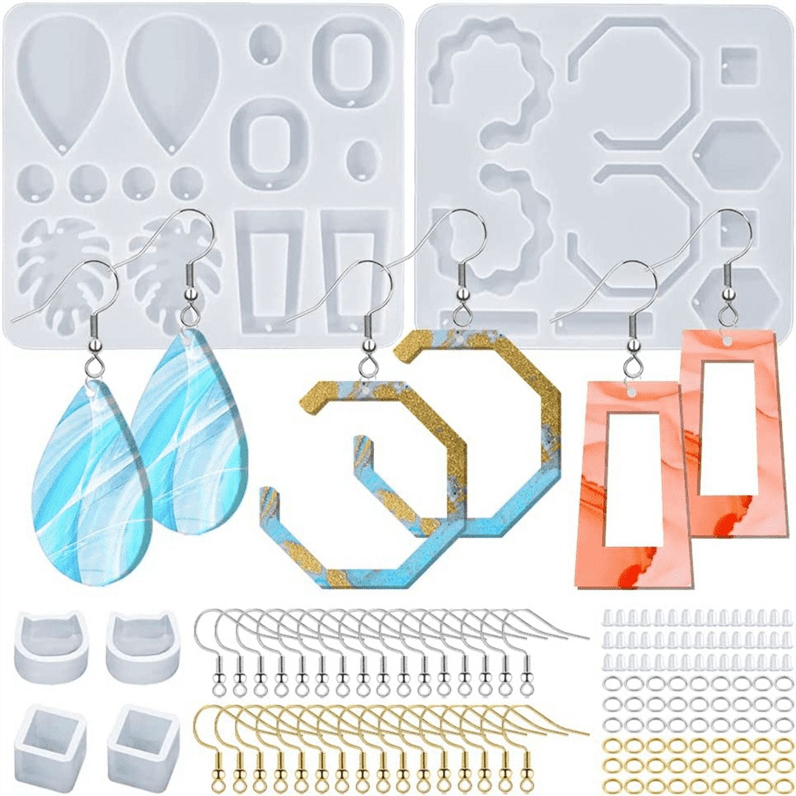 Resin Earring Mold, Jewelry Earring Silicone Molds for Epoxy Resin Casting,  Resin Hoop Earrings Mould for DIY Jewelry 