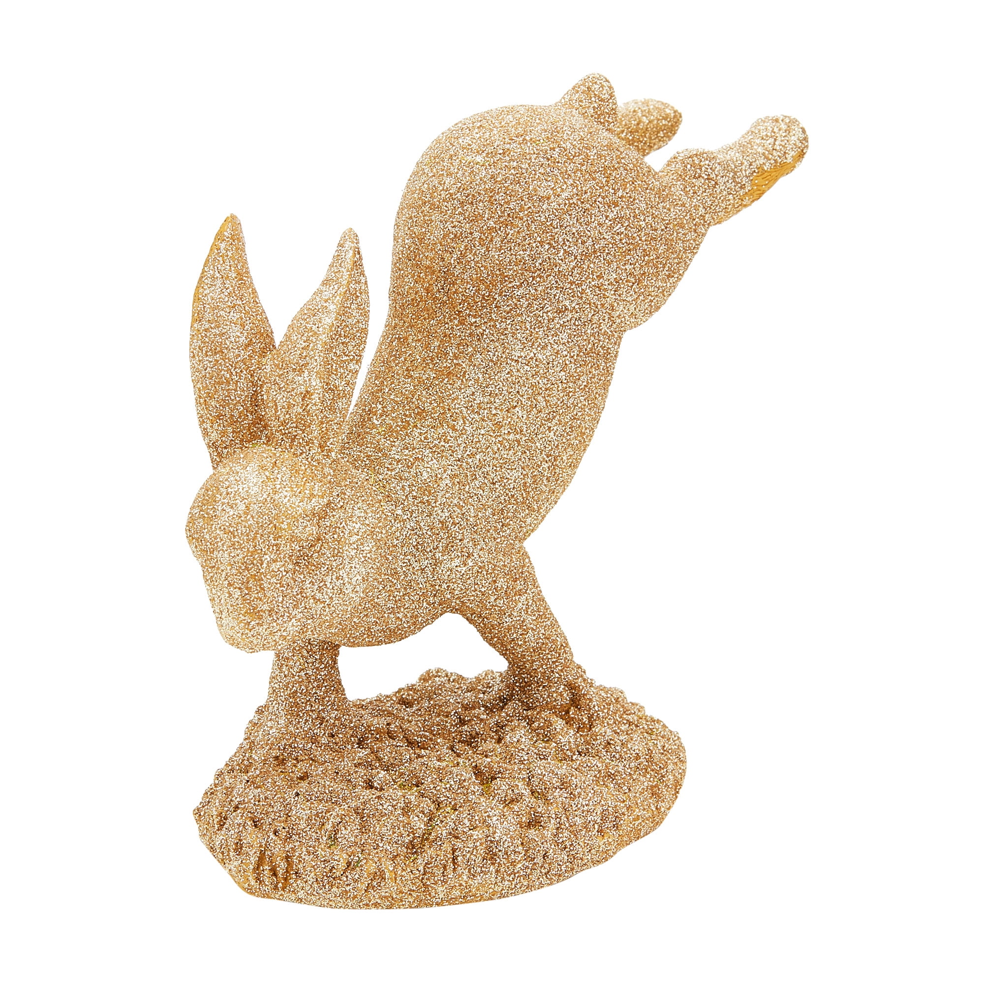 Resin Easter Rabbits Figurines, Easter Moss Bunny Flocked Rabbit Statue ...