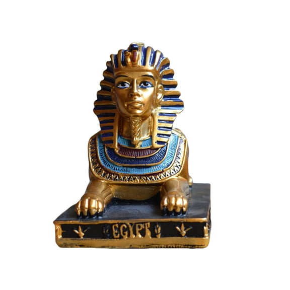 Resin Egyptian Sphinx Ornament Figurine Desert Ruin Resin Statue for Desktop Decoration for Home or Setting