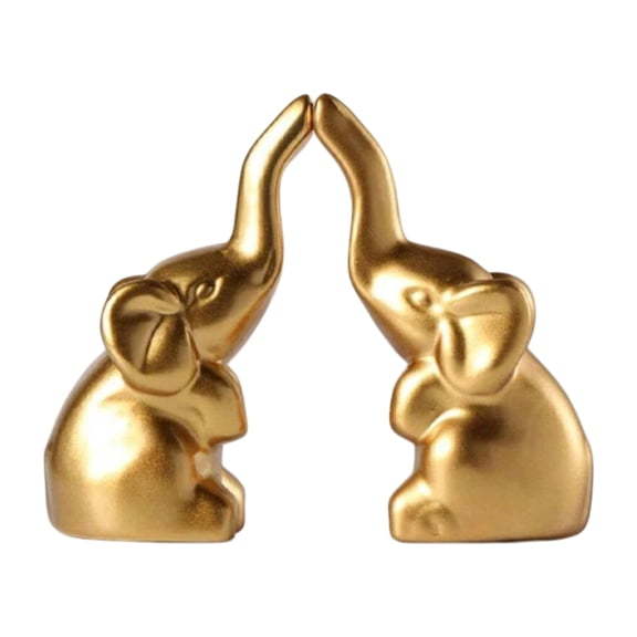 Resin Elephant Figurines Elephant Statues Sculptures Collectibles Table Ornament for Home Decorations