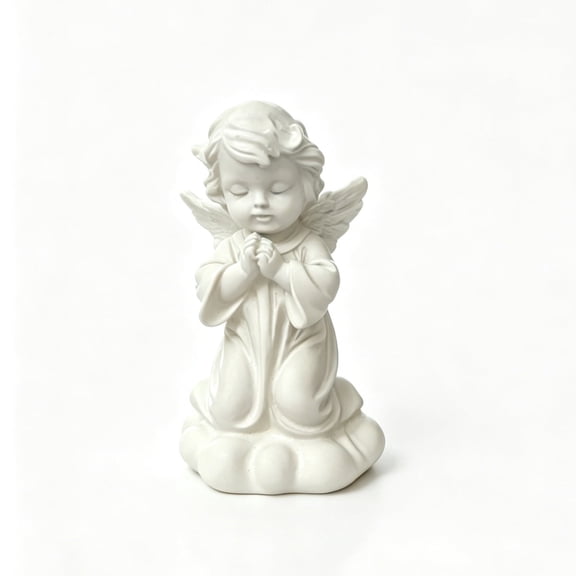 Resin Fairy Angel Statue Magical Cherub Figurine Weather Resistant Stone Texture Sculpture for Garden Yard