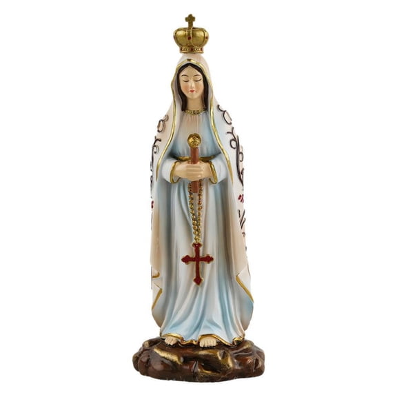 Resin Fatima Virgin Sculpture Hand Paint Statue For Long Time Display