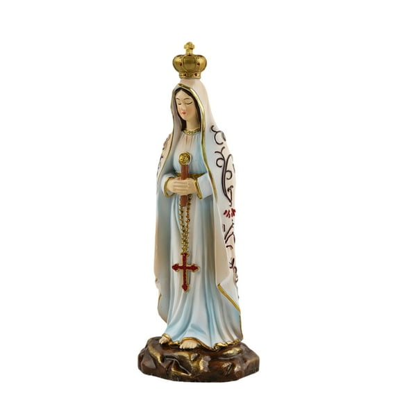 Resin Fatima Virgin Sculpture Hand Paint Statue For Long Time Display
