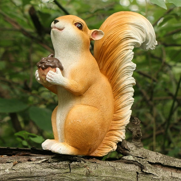 Resin Figurines Abstract Crafts Outdoor Squirrel Statues for Lawn Patio Yard stand