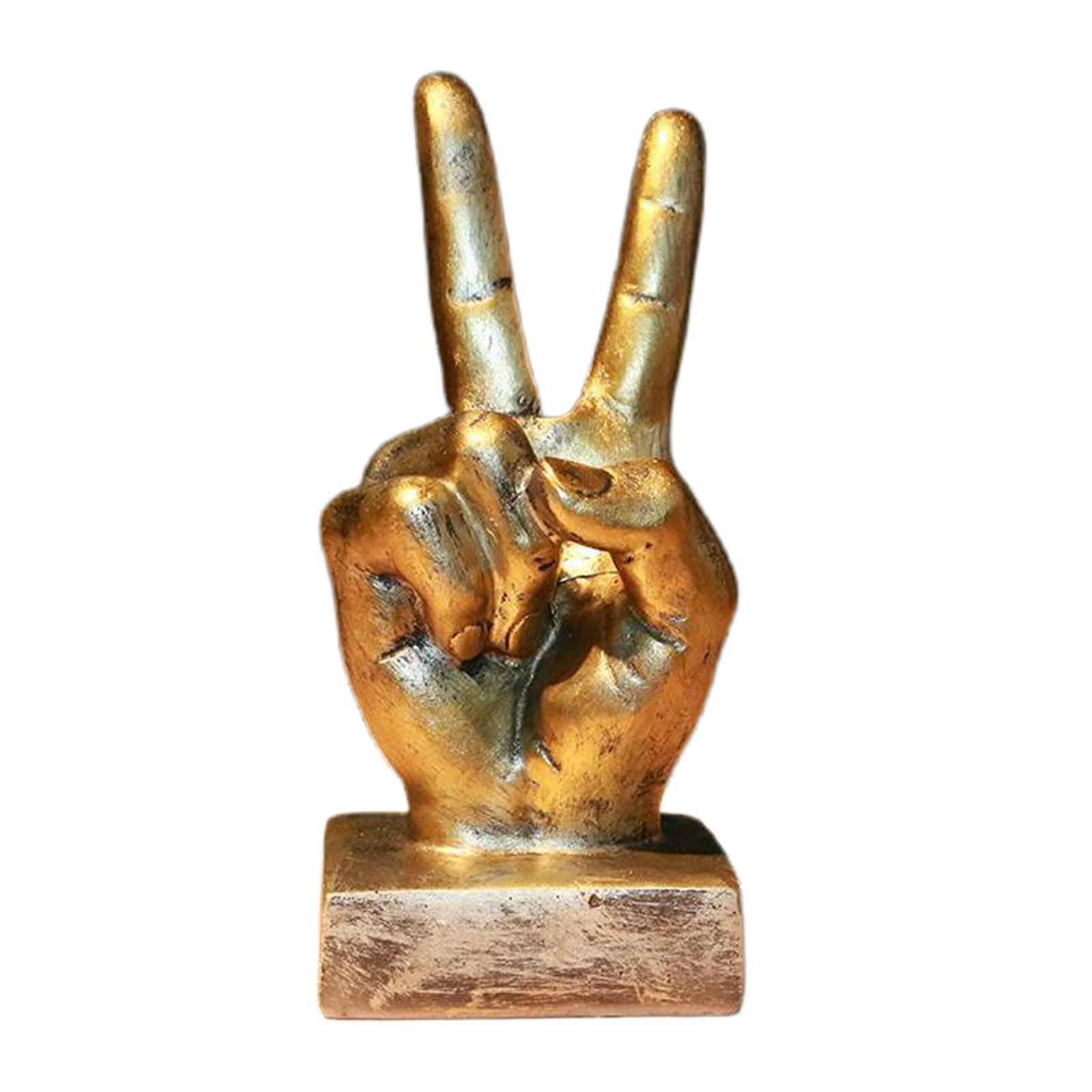 Resin Finger Gesture Sculpture Modern And Simple Handmade Statue ...