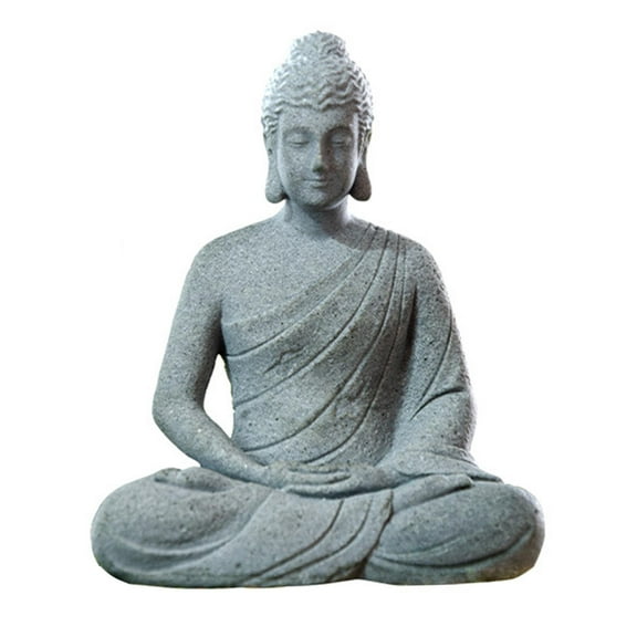 Resin Fish Tank Buddha Sitting Statue Indoor Decoration for Yoga Room , and