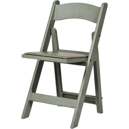 Resin Flint Grey Folding Chairs, 1-Pack