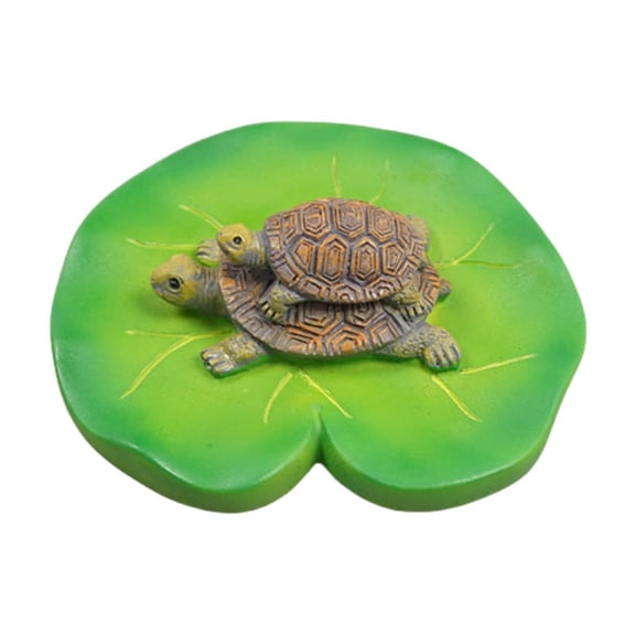 Resin Floating Turtle Garden Sculpture Lifelike Design Weather Resistant for Pond Pool Aquarium Outdoor Water Feature