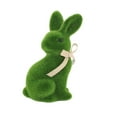 thumbnail image 1 of Resin Flocked Bunny Figurines with Green Moss, 2025 Easter Decorations Decorative for Home, Spring Tabletop Centerpiece, Outdoor Garden Rabbit Statues, 1 of 7
