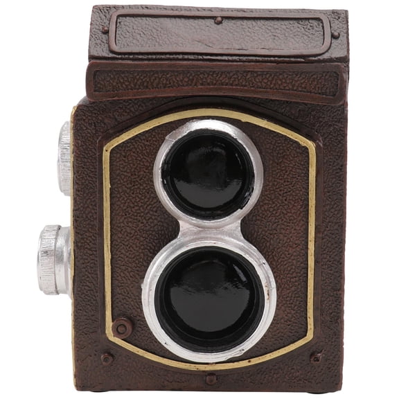 NIAIZEK Retro Camera Shaped Planter Flower Pot Brown Decorative Indoor Outdoor Garden Plant Holder 1 Pc