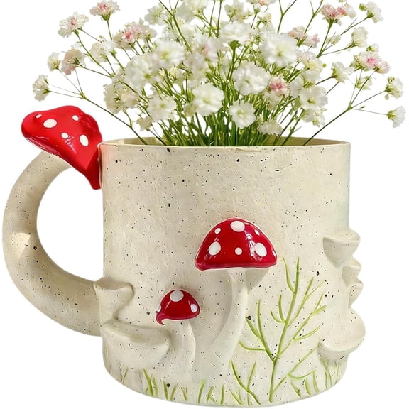 Resin Flower Pot Rainbow Vintage Style Indoor Outdoor Planter for Plants