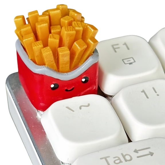 Resin Food Keycaps Realistic Burger Fries Hotdog Designs For Mechanical Keyboards Lightweight and Durability 3D Printed