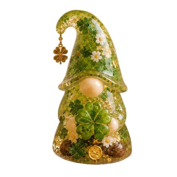 Resin Four-Leaf Clover Christmas Ornament Compact Tabletop Centerpiece for Holiday Festive Decor