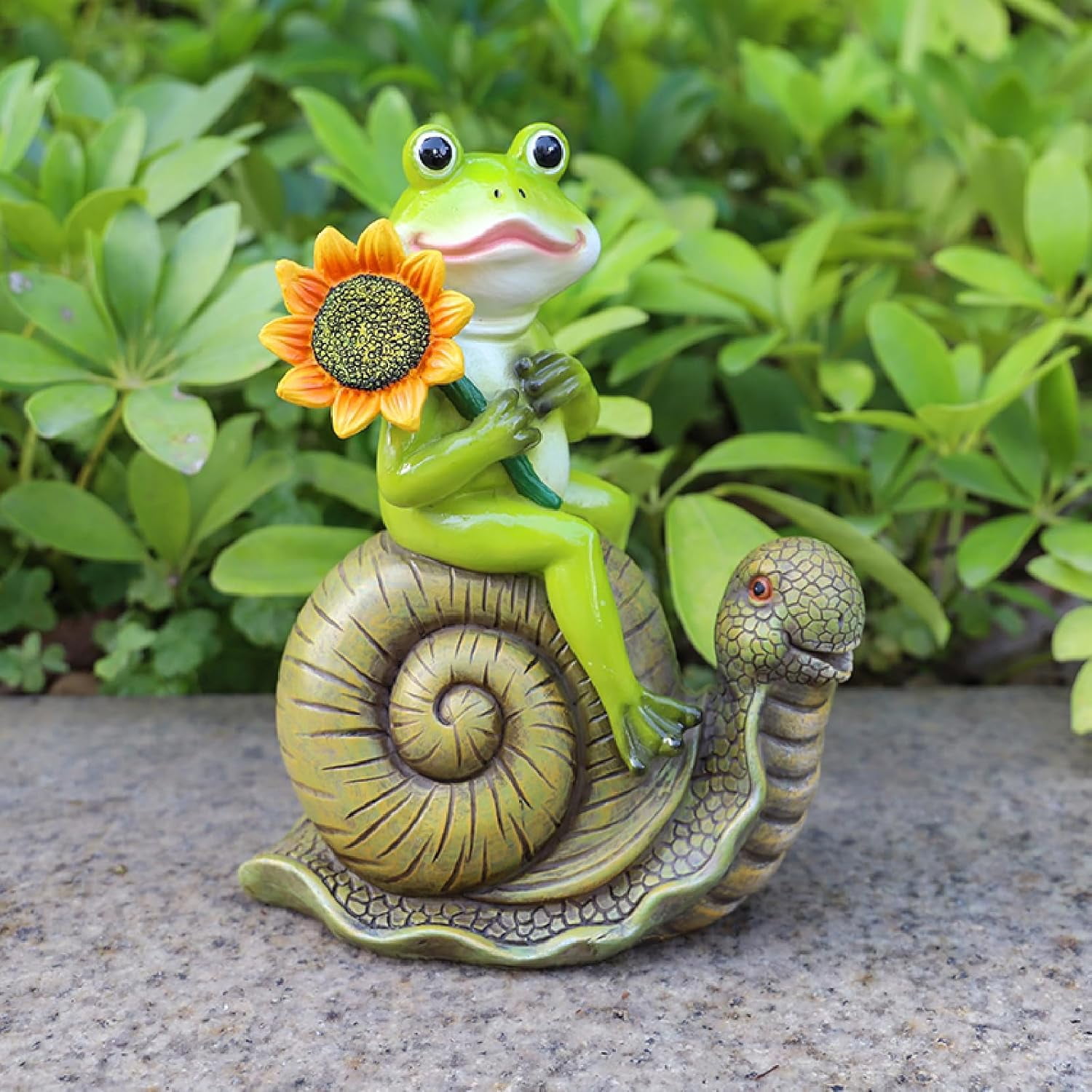 Snail Statue Resin Frog & Snail Statues - Novelty Sculptures, Perfect for Desk ...