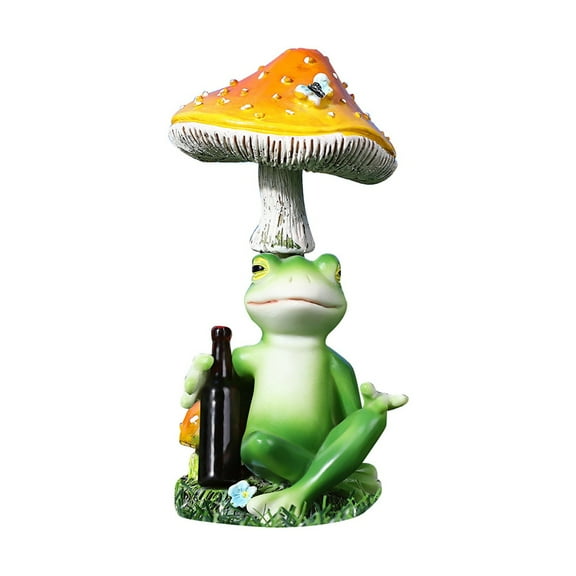 Resin Frog Statue - Miniature Garden Decor For Fairy Gardens, Aquarium Landscaping & Terrariums | Realistic Pond Figure With Waterproof Design