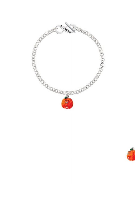 Resin Funny Ahh! Pumpkin Daughter Infinity Toggle Chain Bracelet