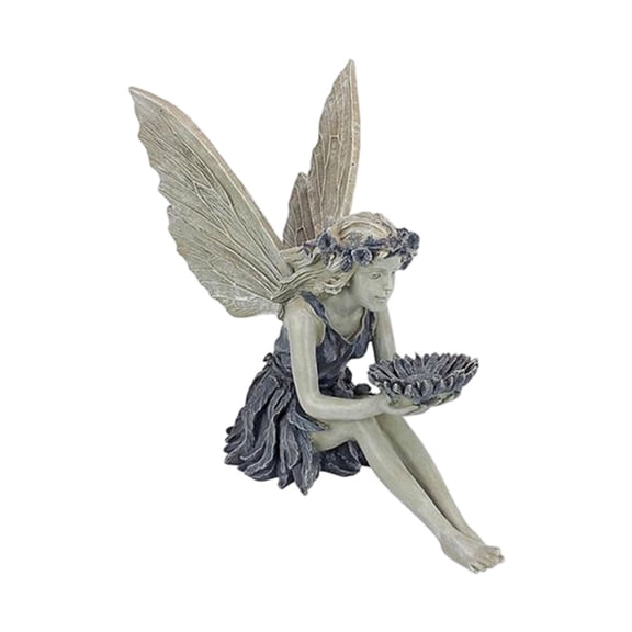 Resin Garden Angel Statue Sculpture For Patio Yard And Home Decor Offering Delicate Design And Durable Weatherproof Construction White