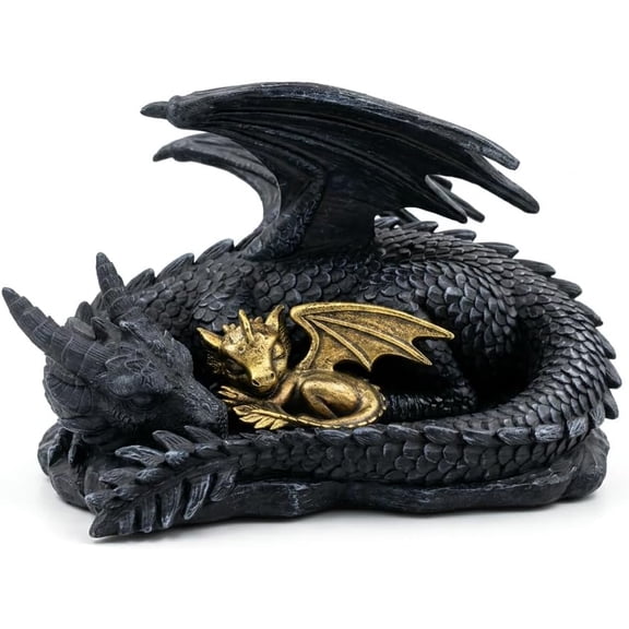 Resin Garden Dragon Statue Guard Dragon Figurine Dragon Decorations for Outside Lawn Patio Yard Ornament Garden Decor Patio Balcony Yard Decorations