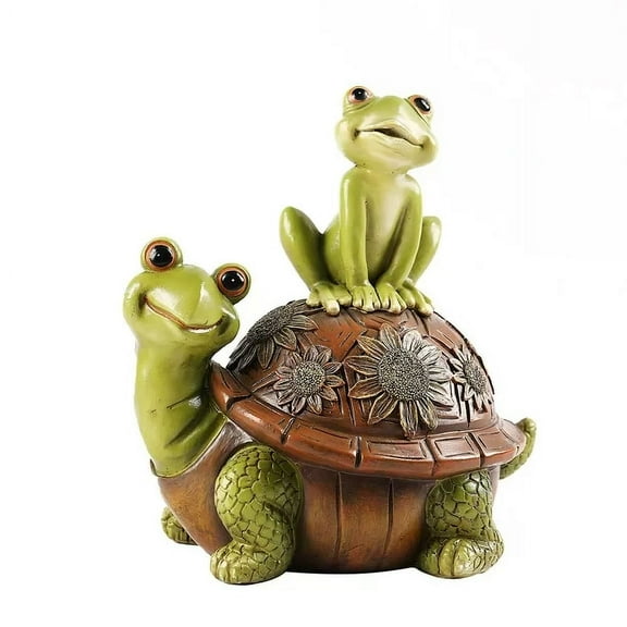 Resin Garden Statue Outdoor Frog Turtle Sculpture Figurine for Yard Lawn Patio Decor Ornament