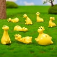 thumbnail image 1 of Resin Giraffe Figurine Set | Mini Desktop Home Decor Ornament | Hand-Painted Textured Double-Sided | Small Animal Statue | 8 Pieces | Stable Non-Slip Base, 1 of 9