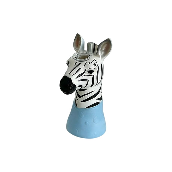 Resin Giraffe Head Shaped Flower Vase, Creative Animal Sculpture Planter, Stylish Dry Bloom Container for Home Living Room Desktop Tabletop Decor