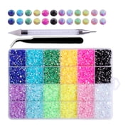Resin Glitter 3D Rhinestones Flat Back Stones Art Decoration Mixed Pack Crystal Accessory