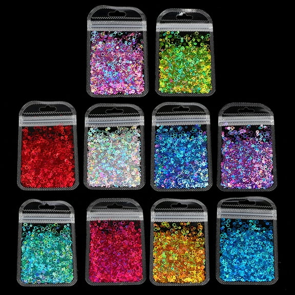 Resin Glitter Flakes Sequins for Art Crafts Jewelry Making Hollow Round Glitter Holographic Cosmetic Festival Glitter
