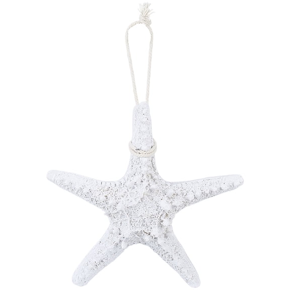 Resin Hanging Ornaments for Home Decor Starfish White 220mm