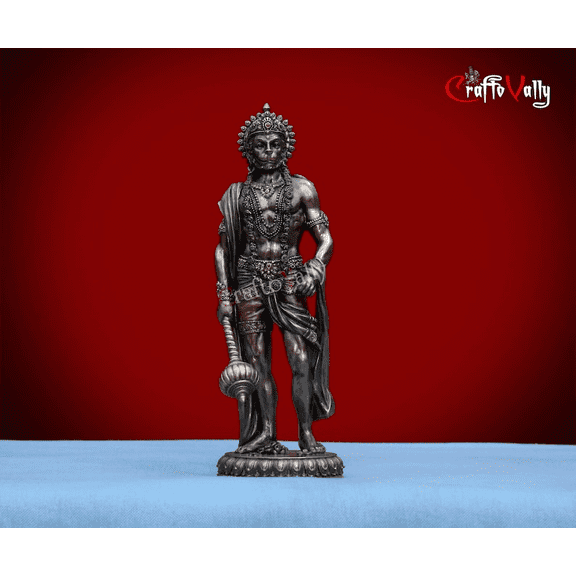 Resin Hanuman statue- 27CM Statue, Bajrangbali Statue, Ram Bhakt Hanuman, Standing Hanuman for Home, Office, Temple, Corner, dcor,Gift