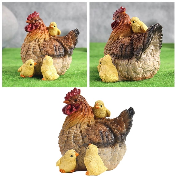 Resin Hen Statue Realistic Chicken Suitable Garden Outdoor Decoration