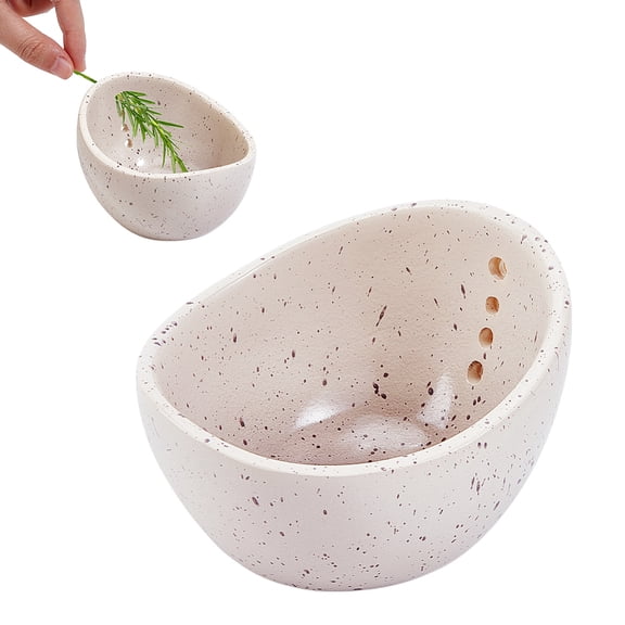 Resin Herb Stripper Bowl Flower Vegetable Leaf Remover 4 Holes Kitchen Herbs Leaf Stripping Peeler Tool Easy To Clean And Use