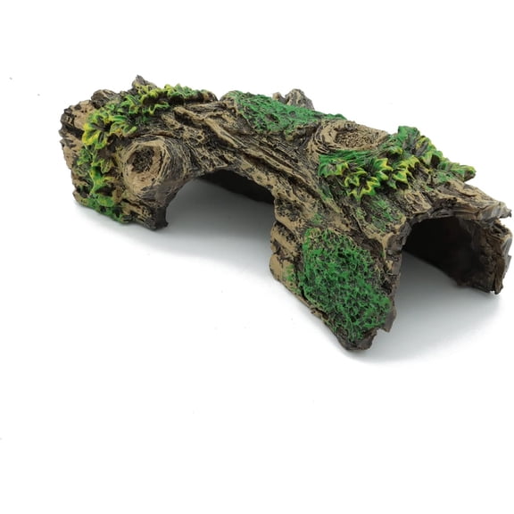 Reptile Hideout Cave, Resin Driftwood Ornament, Aquarium Terrarium Decor for Lizard Snake Turtle
