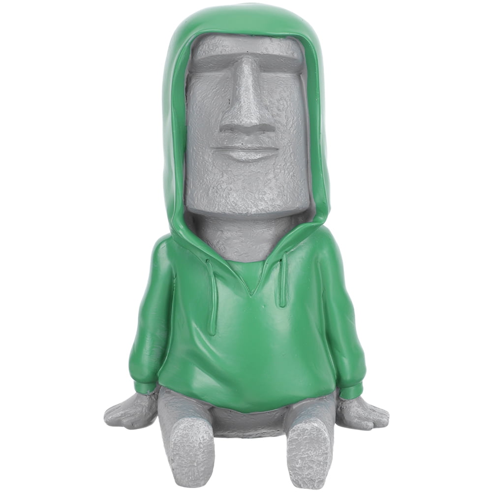 Resin Hoodie Moai Statue Easter Island Statue Decorative Moai Sculpture