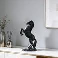 thumbnail image 1 of Resin Horse Sculpture, Galloping Stallion Figurine, Feng Shui Success Gift, Elegant Minimalist Home Decor For Living Room Study, 1 of 7
