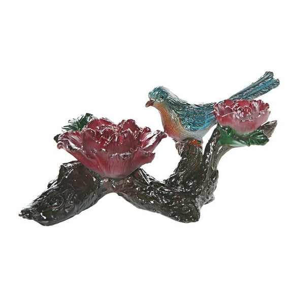 Resin Hummingbird Figurine Tea Pet Color-Changing Tea Accessories Decorative Birds For Tea Lovers Table Home Decor Garden Statues