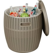Resin Ice Bucket – Insulated Outdoor Bar Cooler, Leakproof Ice Chest for Patio, Poolside & Camping