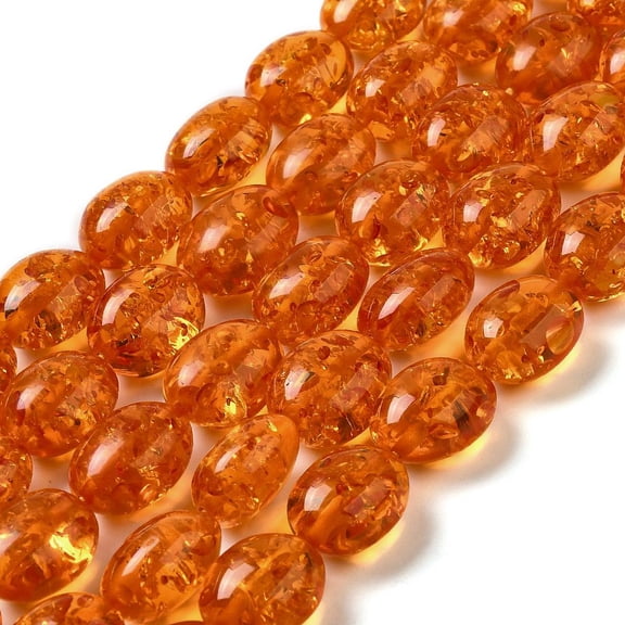 Resin Imitation Amber Beads Strands Oval Coral 15.5~16.5x12.5~13x9~10mm Hole: 0.7mm about 25pcs/strand 15.94''(40.5cm)