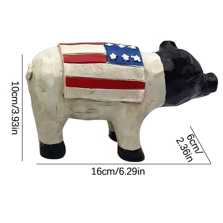 ​​Resin Independence Day Animal Figurines - Patriotic Desktop Decor for Holiday & Home Celebrations​​