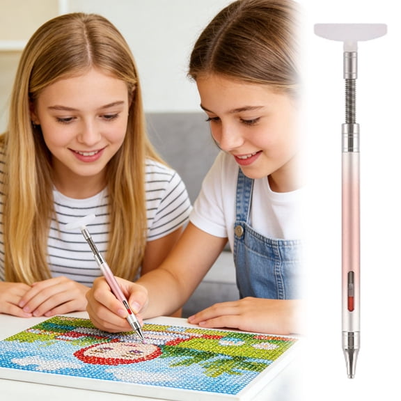 Resin Jelly Rhinestone Picker Tool Kit Dual-Ended Rhinestones Applicator Dotting and Correction Pen Rhinestone Pickup Handle Diamond Dot Drill Pen for Bedazzling Nail Art Diamond Paint Art(Pink)