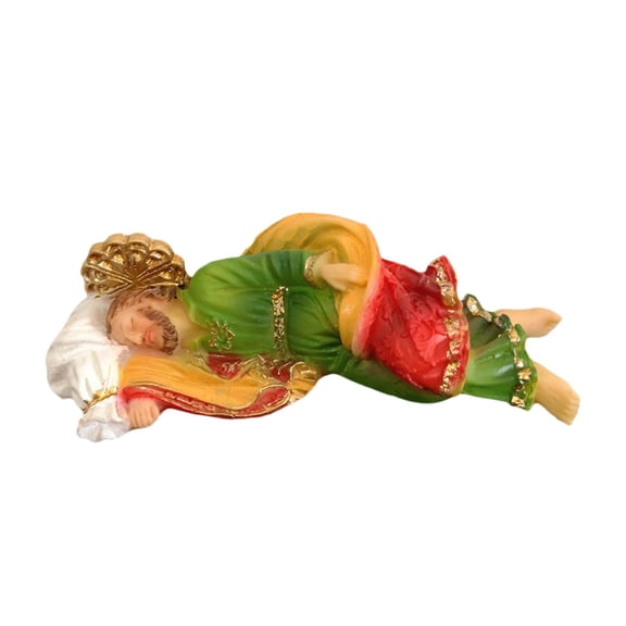 Resin Jesus Joseph Statue, Sleeping Joseph Statue, Crafts Desk Display Catholic Figure Joseph Statue, Figure Religious Sculpture for Car 11cm