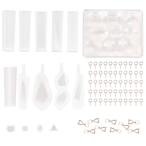 Resin Jewelry Making Mold Set, DIY Pendant Crafting Tool Kit for Custom Accessory Creation, Suitable for Making Earrings and Bracelets