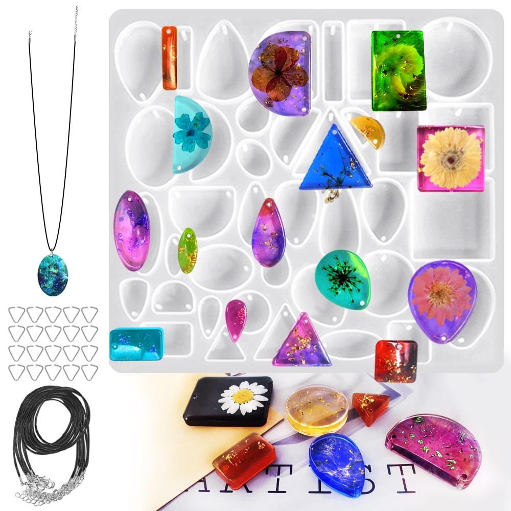 UV Resin Kit with Light -100g Upgraded Crystal Clear Hard for UV Resin  Casting DIY Kits Ultraviolet Curing Resin,UV Resin Set Supplies Art Crafts  DIY Necklace Pendant Jewelry Making