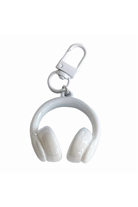 Stylish 3D Headphone Keychain Bag Pendant for Backpacks User Friendly Resin Creative Gift for Friends and Students