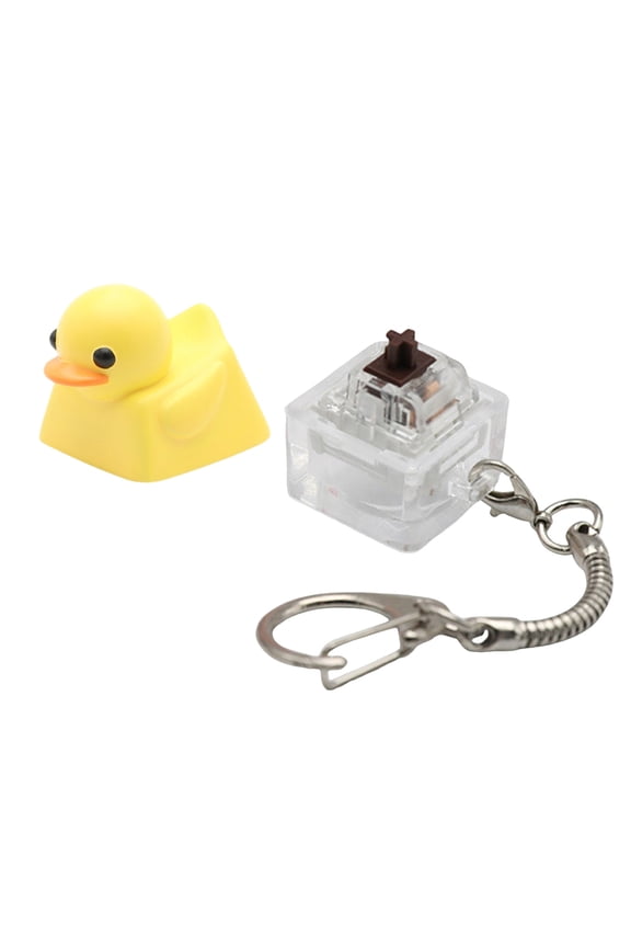 Resin Keyboards Companion Keycaps Small Quacking Keycap Quacking Keychain For Office Stress Relief