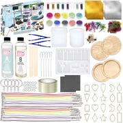 Craft It Up! Resin Kit by Creative Kids - Complete Starter Jewelry Making Resin Kit for Beginners - All Inclusive Epoxy Resin Kit with Molds, Charms, Multicolor Dyes & Dry Flowers Included - Gift Set