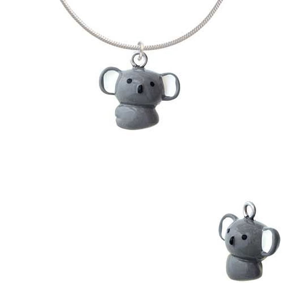 Resin Kuala Bear Charm Necklace, 18"+2" Extender