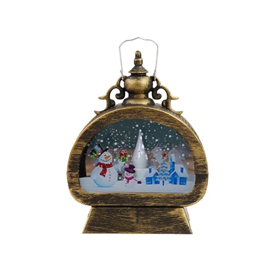 Resin LED Cardinal Lantern Globe, Freestanding Holiday Decor, Christmas Theme Swirl Globe, 12.5 Inches