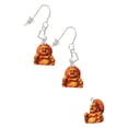 thumbnail image 1 of Resin Laughing Buddha Heart French Earrings, 1 of 1