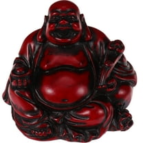 Resin Laughing Buddha Maitreya Buddha Statue Fengshui Figurine Craft Ornament Home Decor