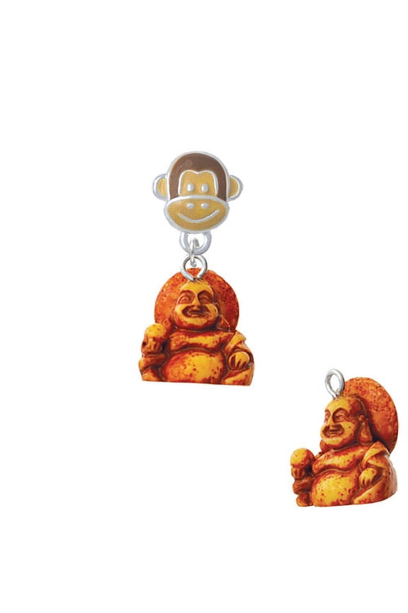 Resin Laughing Buddha - Monkey Face Charm Bead